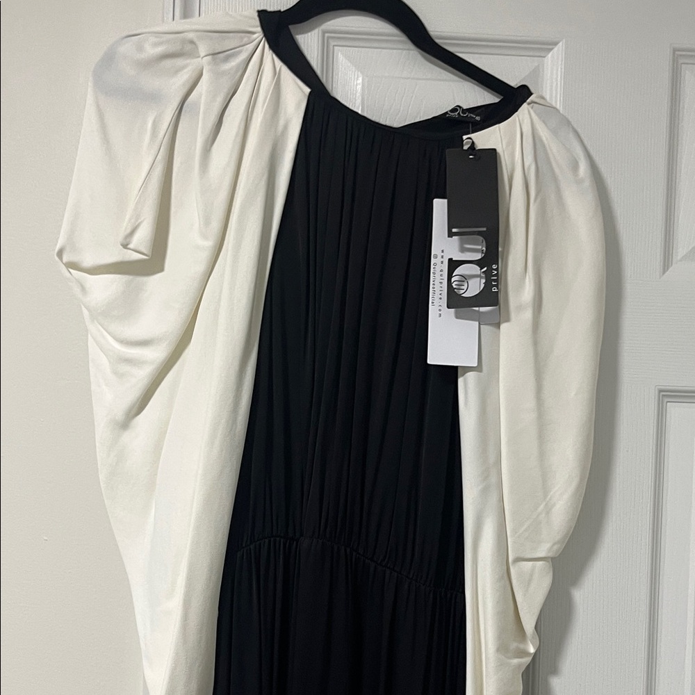 Elegant Black and White Dress